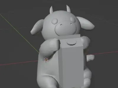 cute cow model 3D model