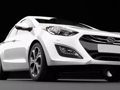 Hyundai i30 Metallic White 3D model