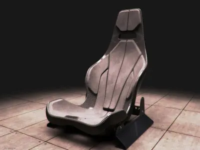 Seat 002 with rails Free 3D model