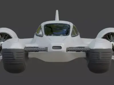 Realistic Sci-Fi Hover Jet 3D Model Low-poly 3D model