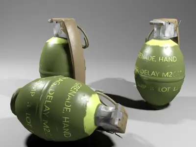 M26A1 Grenade Low-poly 3D model