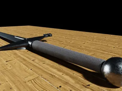 Claymore Sword Free low-poly 3D model purchase