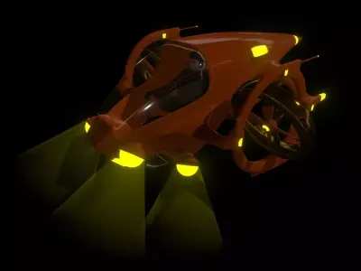 Dual Prop Experimental Submarine Free low-poly 3D model