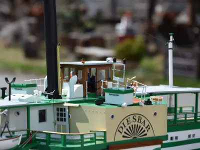 RADDAMPFER MIT BLATTSTEUERUNG PADDLE STEAMER 3D print model