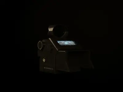 Scope device with light Low-poly 3D model