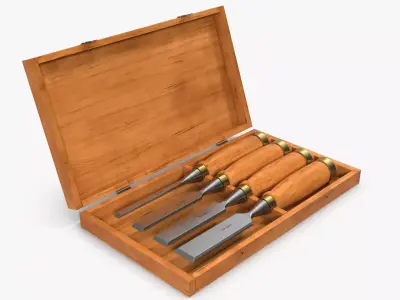 Straight chisels 3D model