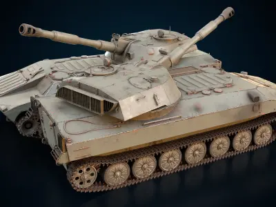 2S1 Gvozdika 3D model