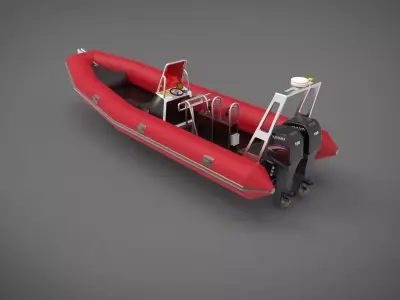 rescue boat 3D model get