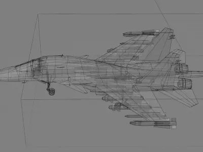 Sukhoi SU 34 Fullback Free low-poly 3D model