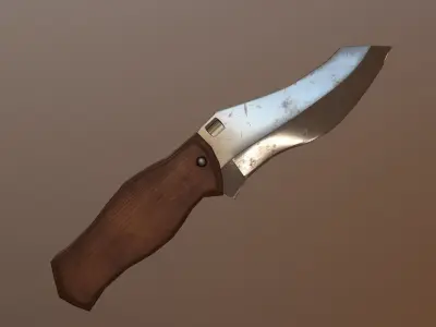 Game Ready Realistic Low Poly Combat Knife Low-poly 3D model purchase