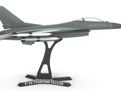 F 16 FIGHTING FALCON 3D print model