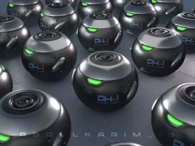 spheric robotic grenade 3D model