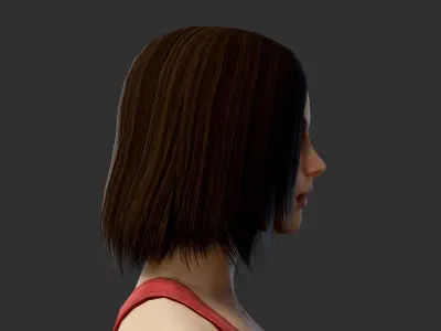 Female Civilian Free low-poly 3D model