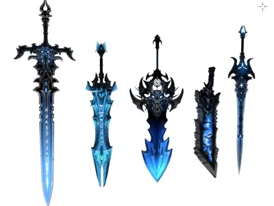 Swords Set world of warcraft Free low-poly 3D model