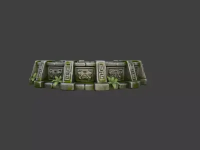 Ancient Stone Ring Ruins Low-poly 3D model