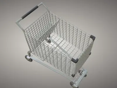 Shopping Cart Low-poly 3D model get