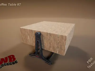 Coffee Table 7 Low-poly 3D model