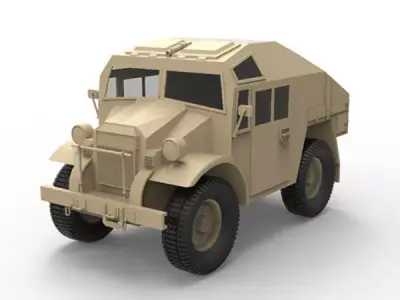  Canadian military pattern truck Low-poly 3D model