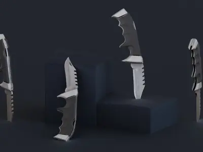 Knife Switchblade Tactical 3D model
