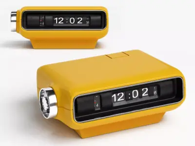 Retro Digital Clock 1970s Vintage Alarm Clock 3D model