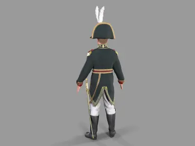 SOLDIER FRENCH Low-poly 3D model