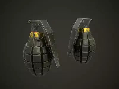 Simple Grenade Low-poly 3D model