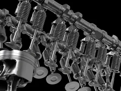 Engine Piston Model 3D model