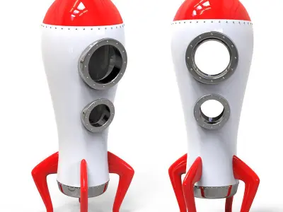 Space Rocket 3D model get