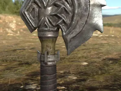 Axe warcraft Low-poly 3D model