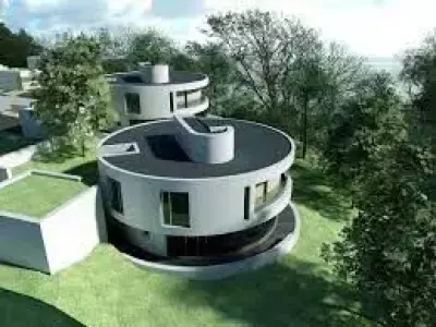 Small Modern house  Free low-poly 3D model