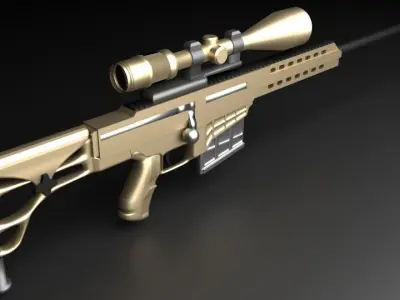 Sniper Rifle Low-poly  Low-poly 3D model
