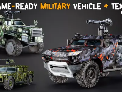 15 Game-Ready Military Vehicle   4K Texture   Vol 02   Low-poly 3D model