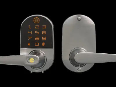 Smart Digital Lock With Keypad PBR 3D model