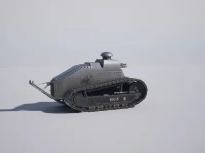 Military Tank Low-poly 3D model purchase