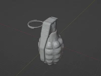 Mk2 Grenade Low-poly 3D model get