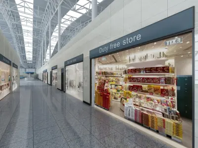Airport Terminal Interior 02 3D model