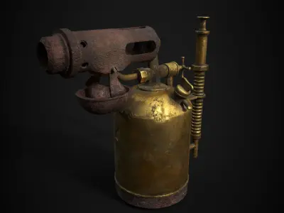 vintage blowtorch Low-poly 3D model purchase