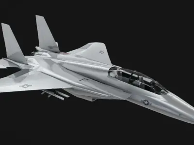 F-15 Jet Low-poly 3D model