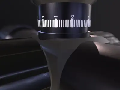 Scope rifle Low-poly 3D model