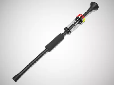 Small Hunting Blowgun Low-poly 3D model