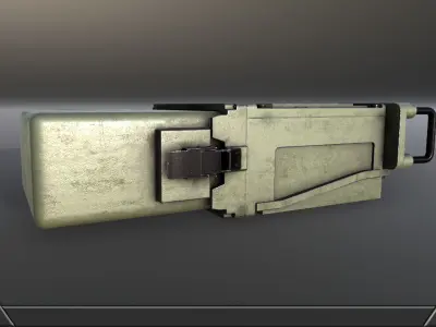 Military radio Low-poly 3D model 2