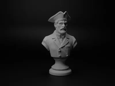 American Civil War Bust Chess 3D print model
