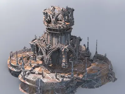 Sardian Stone platforms 3D model