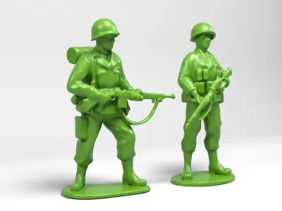 Plastic soldiers figures 2 3D print model