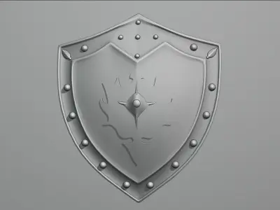 Medieval sheild Low-poly 3D model purchase