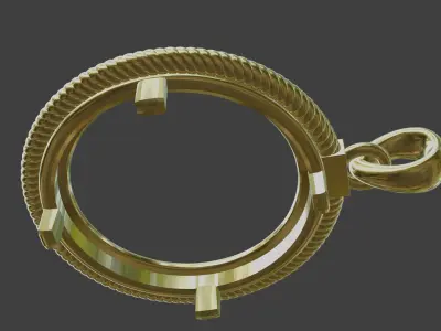 Full sovereign gold bezel mount  3D print model