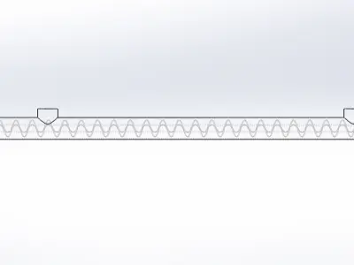 SCREW CONVEYOR 219-5000 mm 3D model