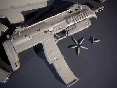 HIE Game Ready  MP7 D180614 Low-poly 3D model