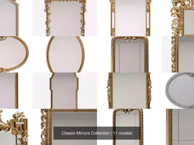 Classic Mirrors Collection 3D Model Pack