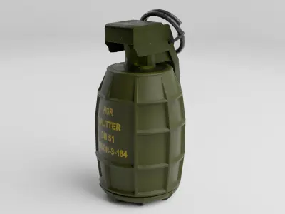 Grenade DM 51 Low-poly 3D model